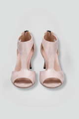Women's High Heels | Peep Toe Slip-On Suede Cutout