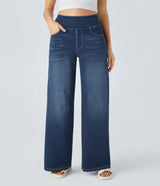 Women's Baggy Jeans | High Waist Wide Leg Denim Stretch