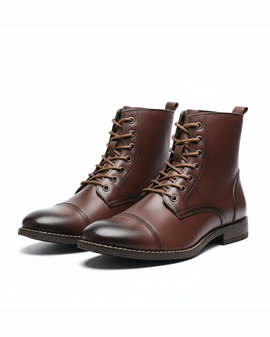 Men's Boots | Lace-Up Leather Cap Toe