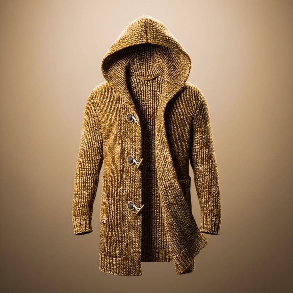 Adrian Wool Knit Hooded Cardigan - York Miller