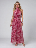 Avien | Soft Halter Neck Midi Dress