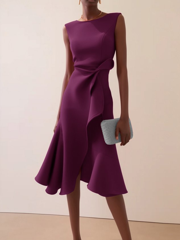 Red Round-Neck Women&