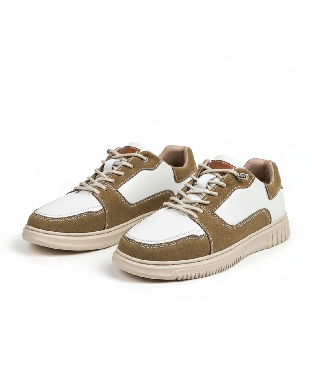 Men's Shoe | Two-Tone Leather Lace-Up Court Sole