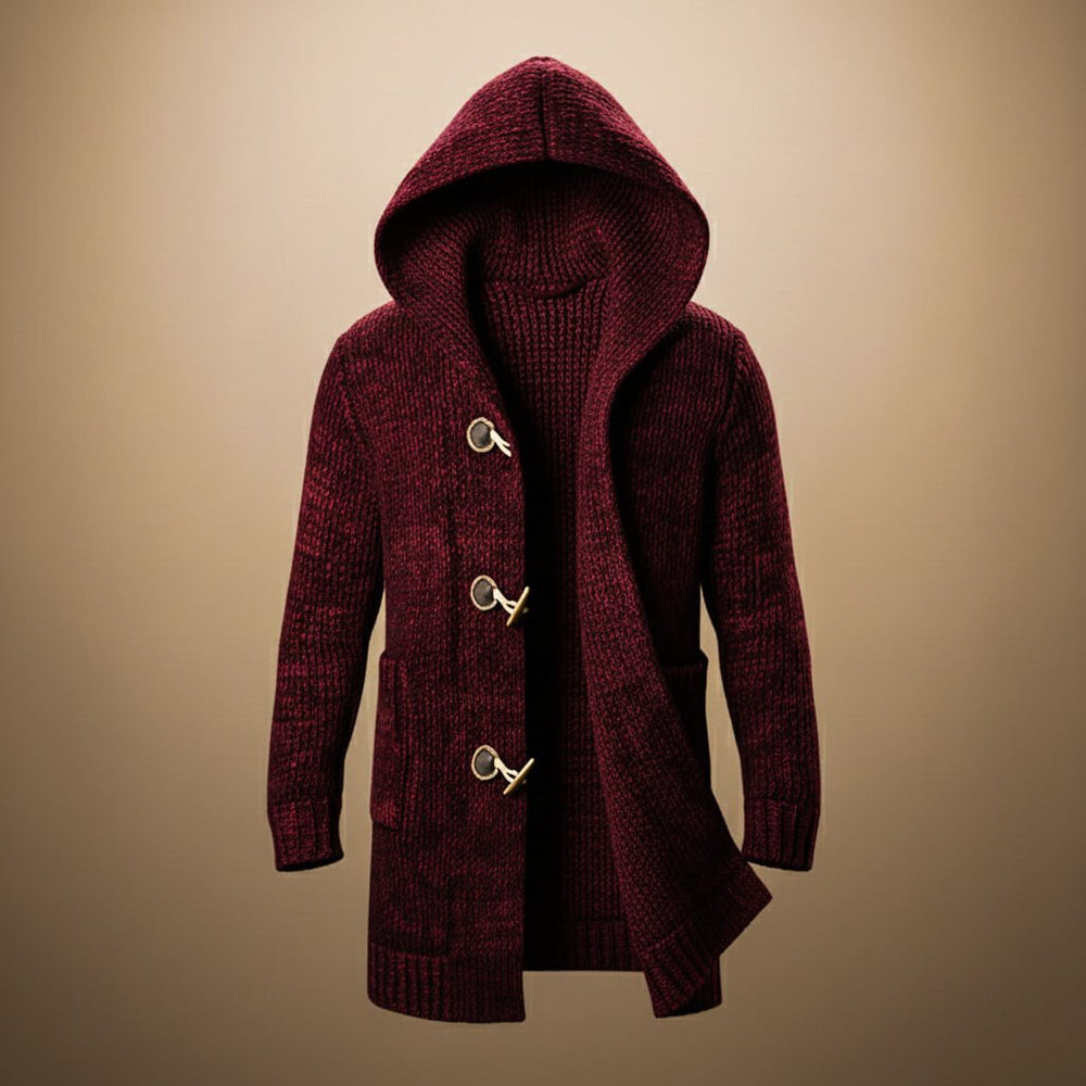 Adrian Wool Knit Hooded Cardigan - York Miller