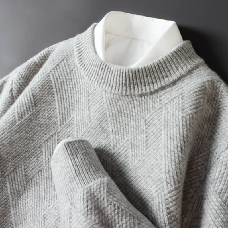 Giovanni Jacquard Cashmere Sweater - York Miller