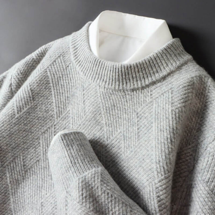 Giovanni Jacquard Cashmere Sweater - York Miller
