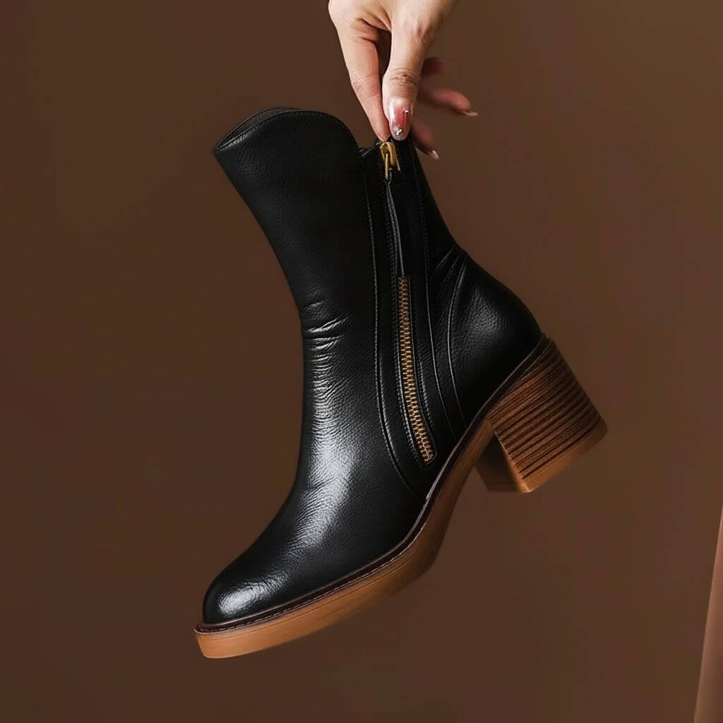 Aurelia Vellure Heel Ankle Boots - York Miller