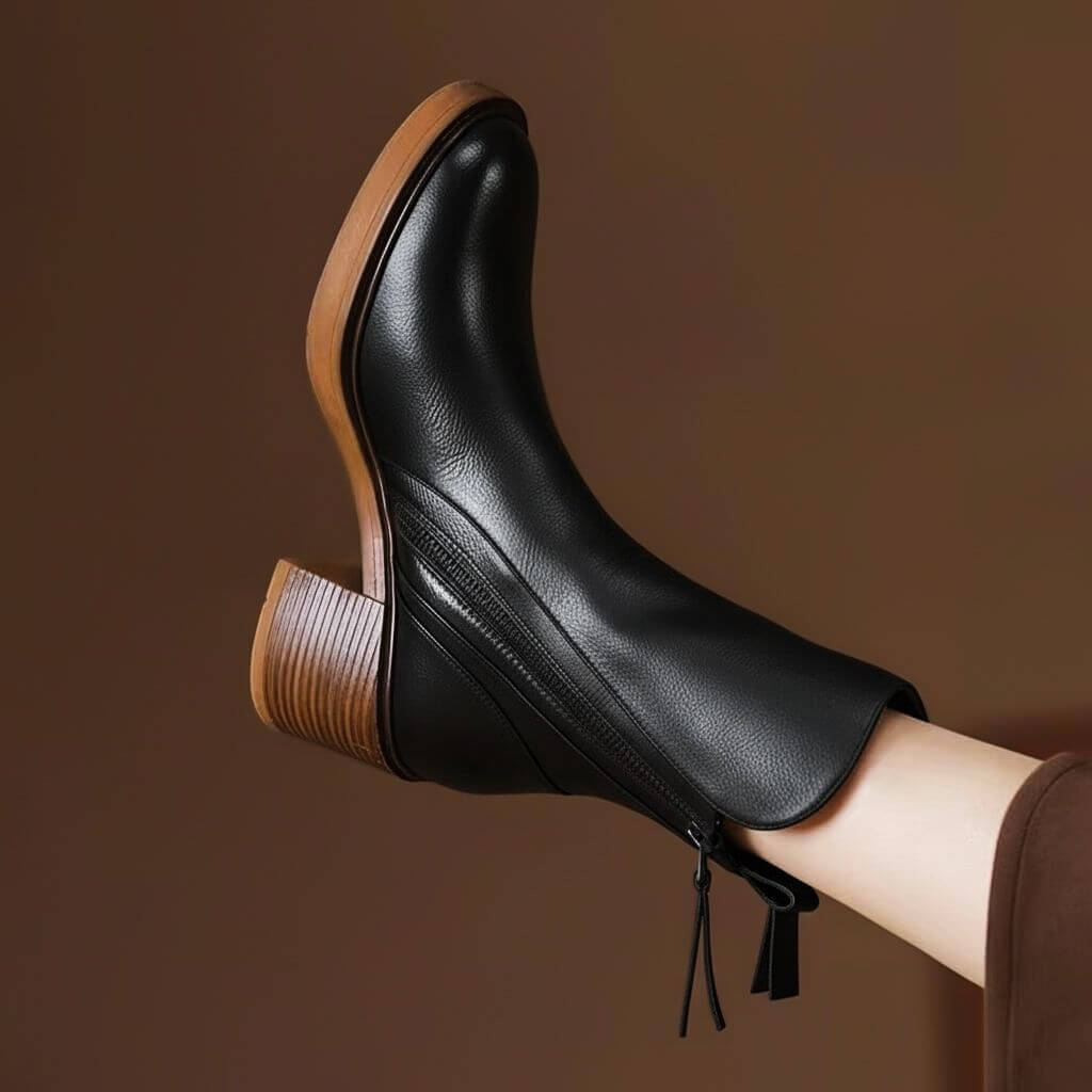 Aurelia Vellure Heel Ankle Boots - York Miller