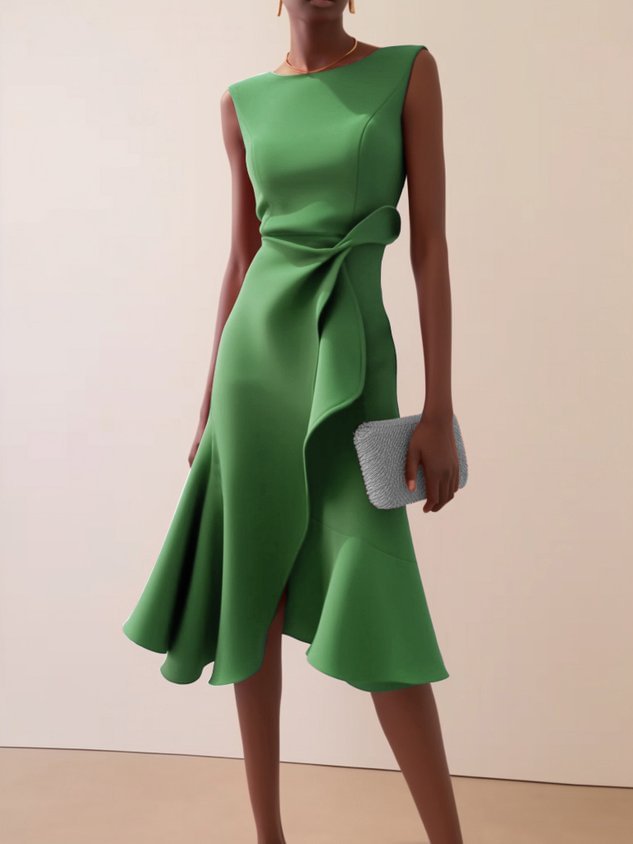 Red Round-Neck Women&