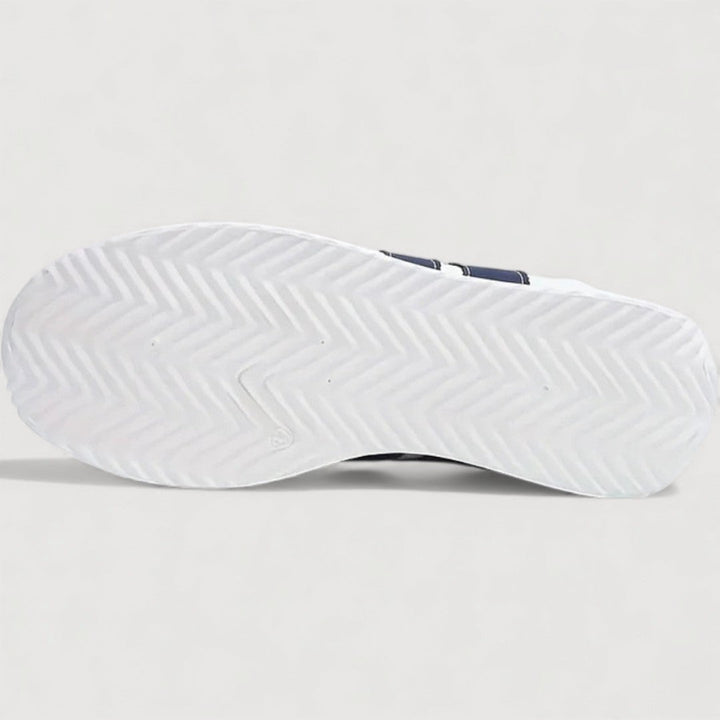 Sneakers For Women | Lace Up Round Toe Cushioned Sole Panel Stripe