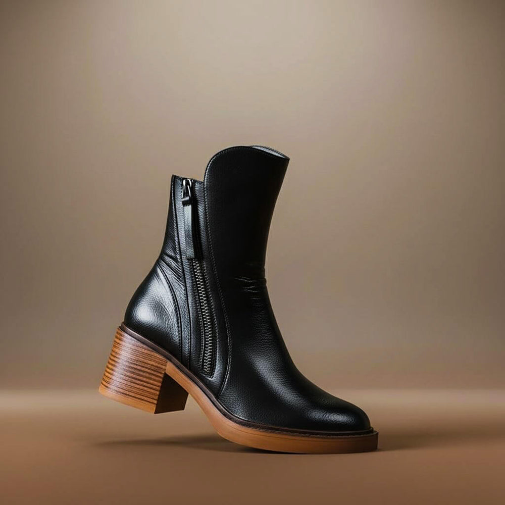 Aurelia Vellure Heel Ankle Boots - York Miller