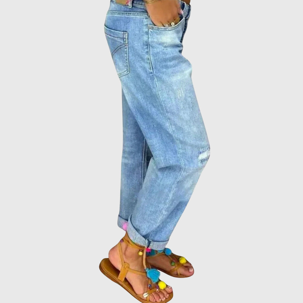 Women's Baggy Jeans | High Waist Ripped Denim Relaxed Fit