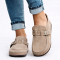 Women's Slip On Loafers | Round Toe Suede Buckle Orthopedic