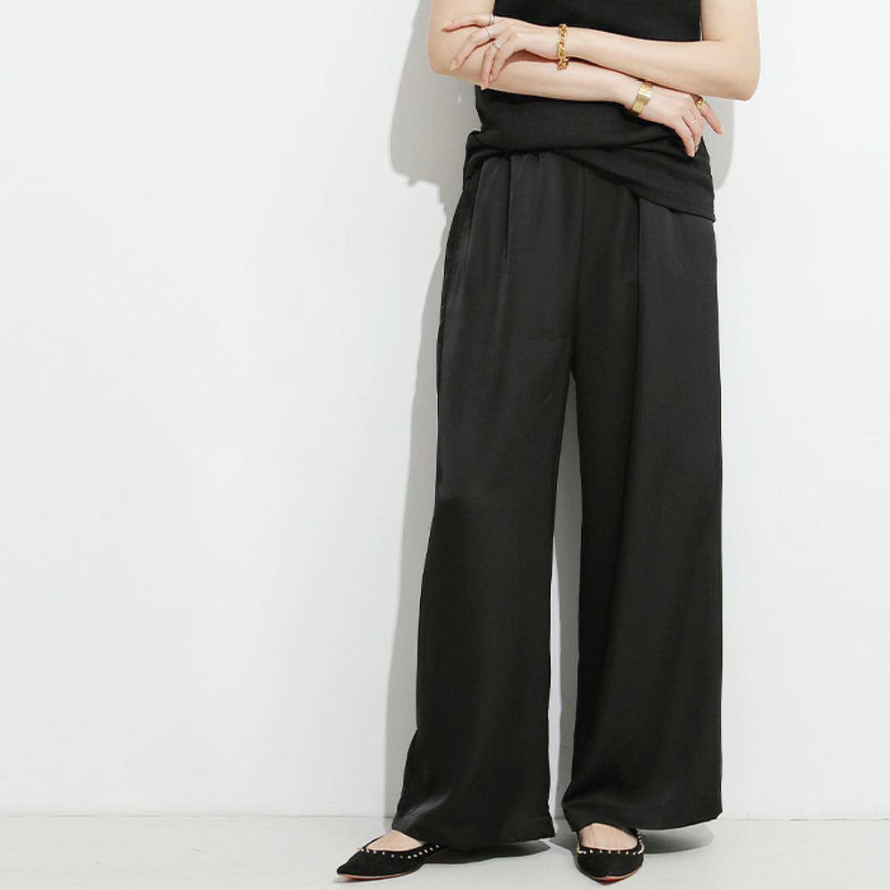 Women's PJ Pants | Relaxed Fit Wide Leg Elastic Waist