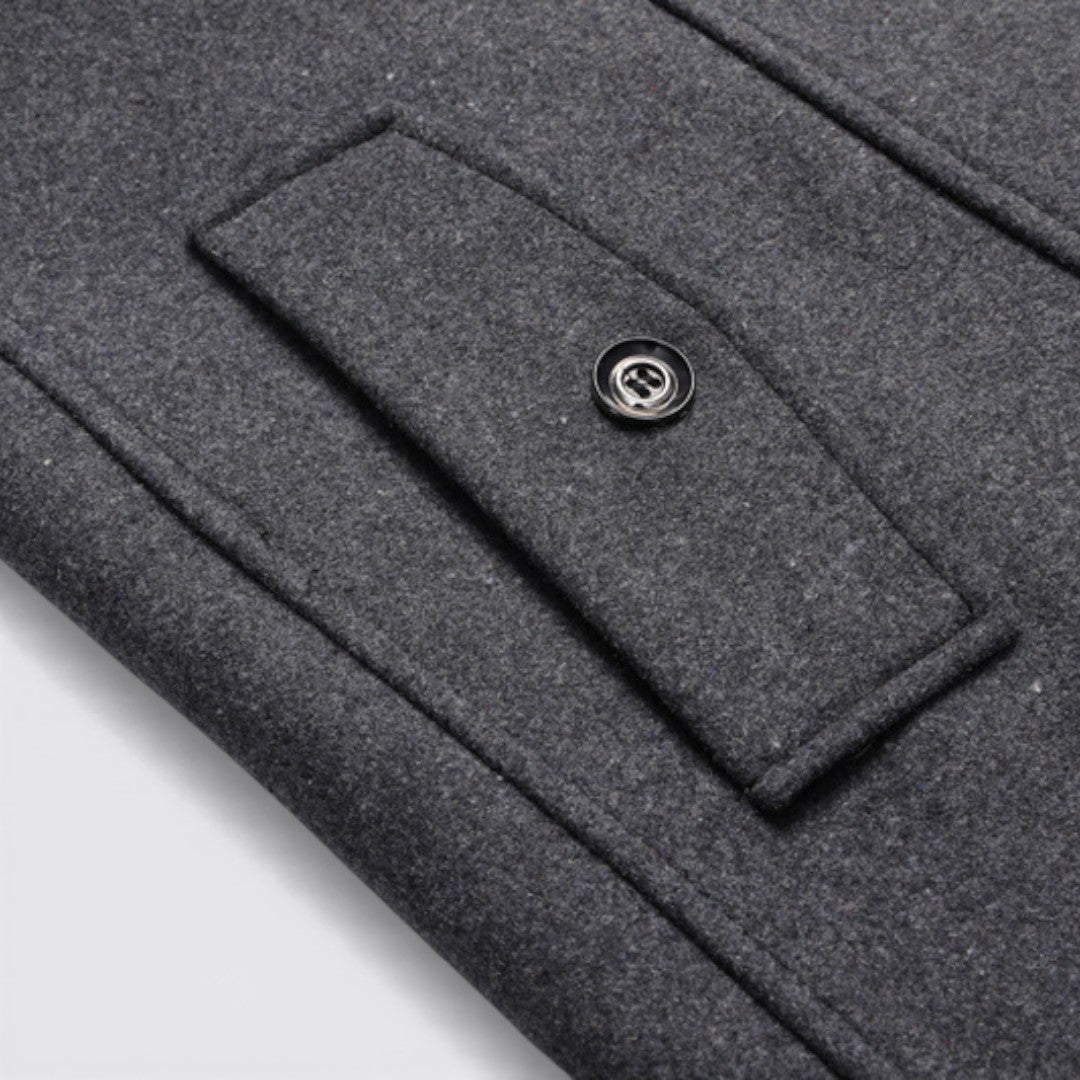 Double Breasted Pea Coat for Men - Image 12