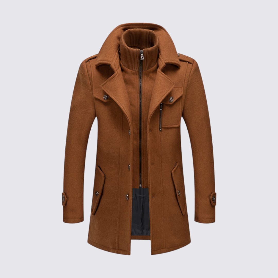 Double Breasted Pea Coat for Men - Image 18