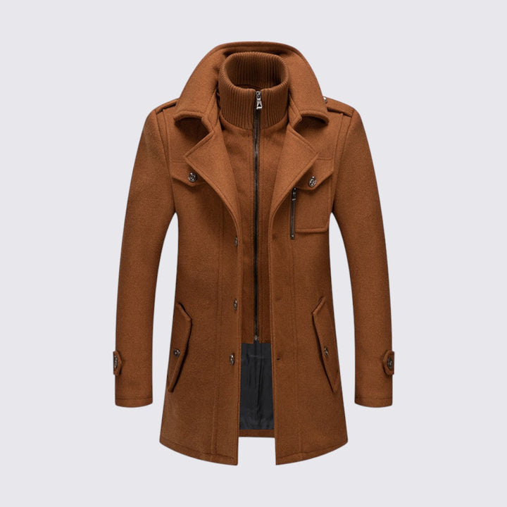 Double Breasted Pea Coat for Men - Image 18