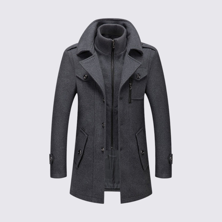 Double Breasted Pea Coat for Men - Image 7