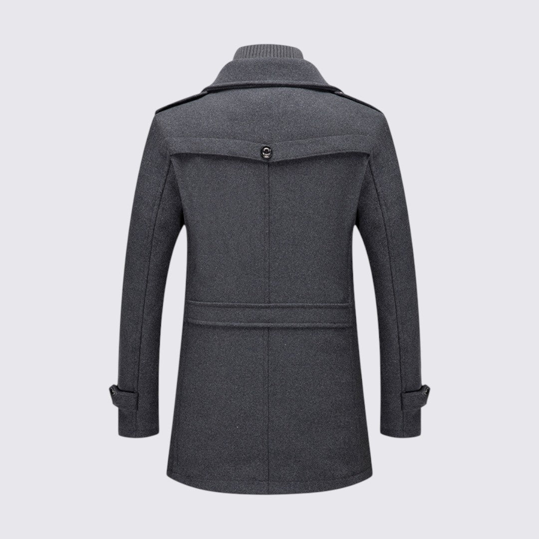 Double Breasted Pea Coat for Men - Image 8