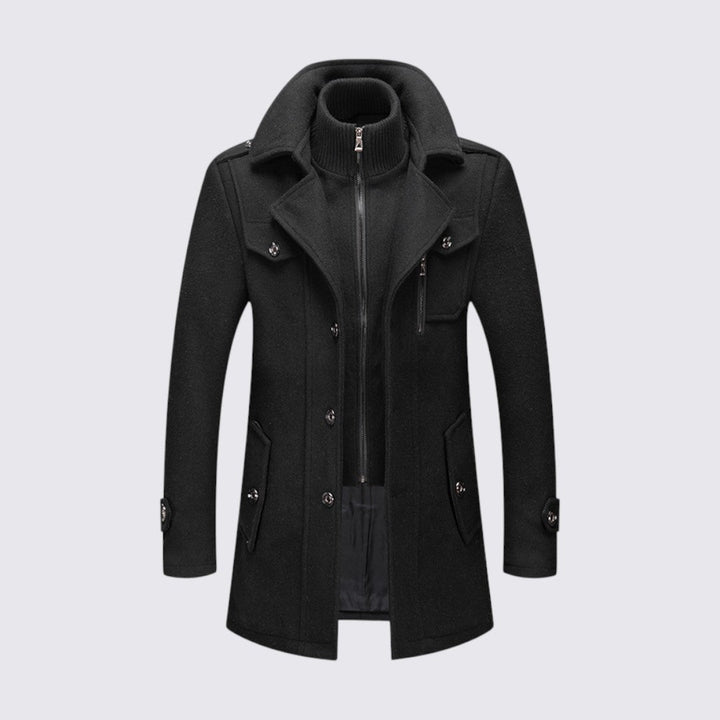 Double Breasted Pea Coat for Men - Image 1