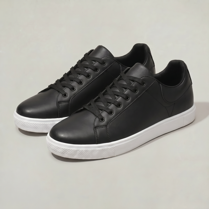Leather Shoe For Men | Lace Up Low Top Rubber Sole
