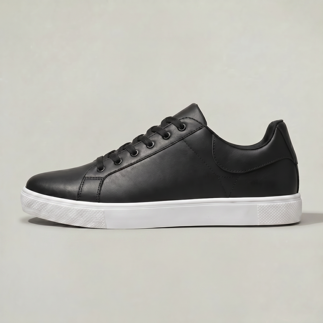Leather Shoe For Men | Lace Up Low Top Rubber Sole