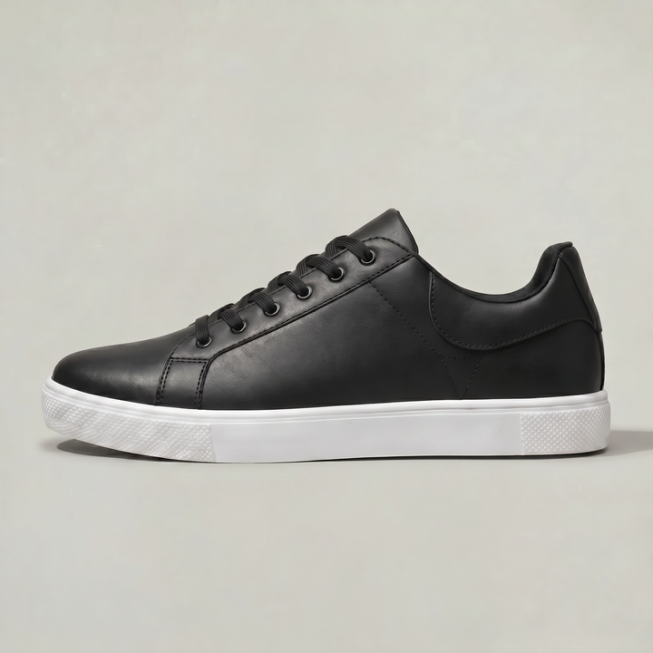 Leather Shoe For Men | Lace Up Low Top Rubber Sole