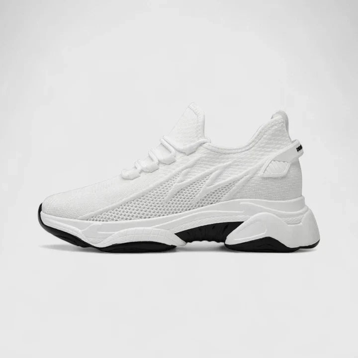 Comfortable Sneakers For Women | Knit Upper Lace-Up Cushioned Sole