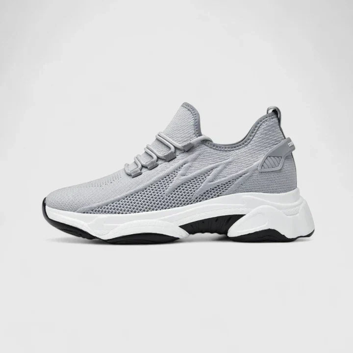 Comfortable Sneakers For Women | Knit Upper Lace-Up Cushioned Sole