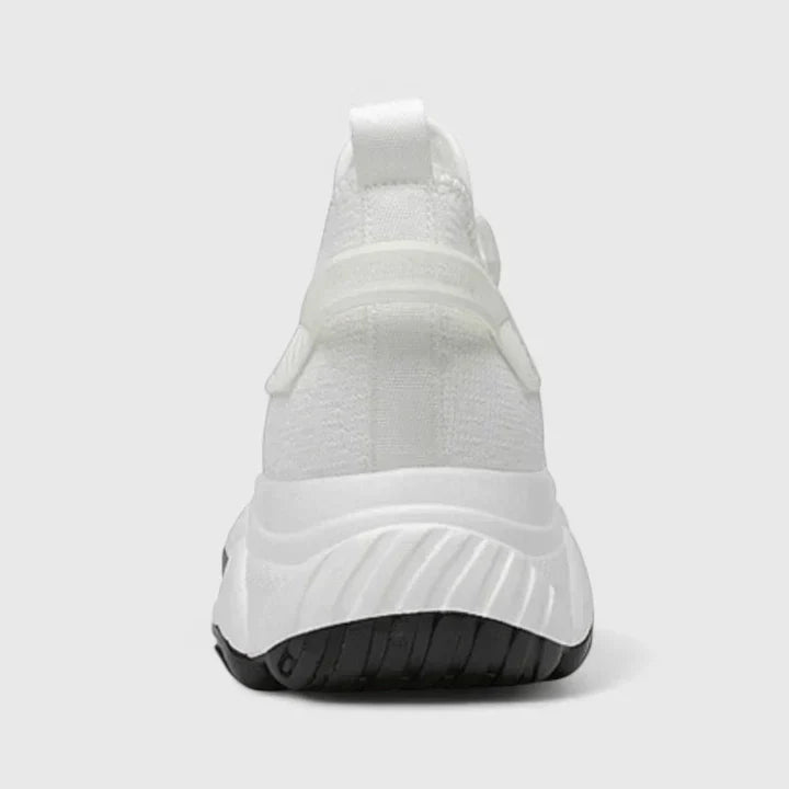 Comfortable Sneakers For Women | Knit Upper Lace-Up Cushioned Sole