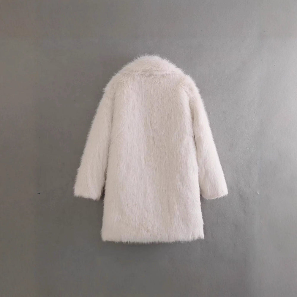 Women's Fur Coat | Cropped Silhouette Relaxed Fit Soft Pile