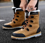 Men's Winter Snow Boots | Faux Fur Lined Lace Up Rubber Sole