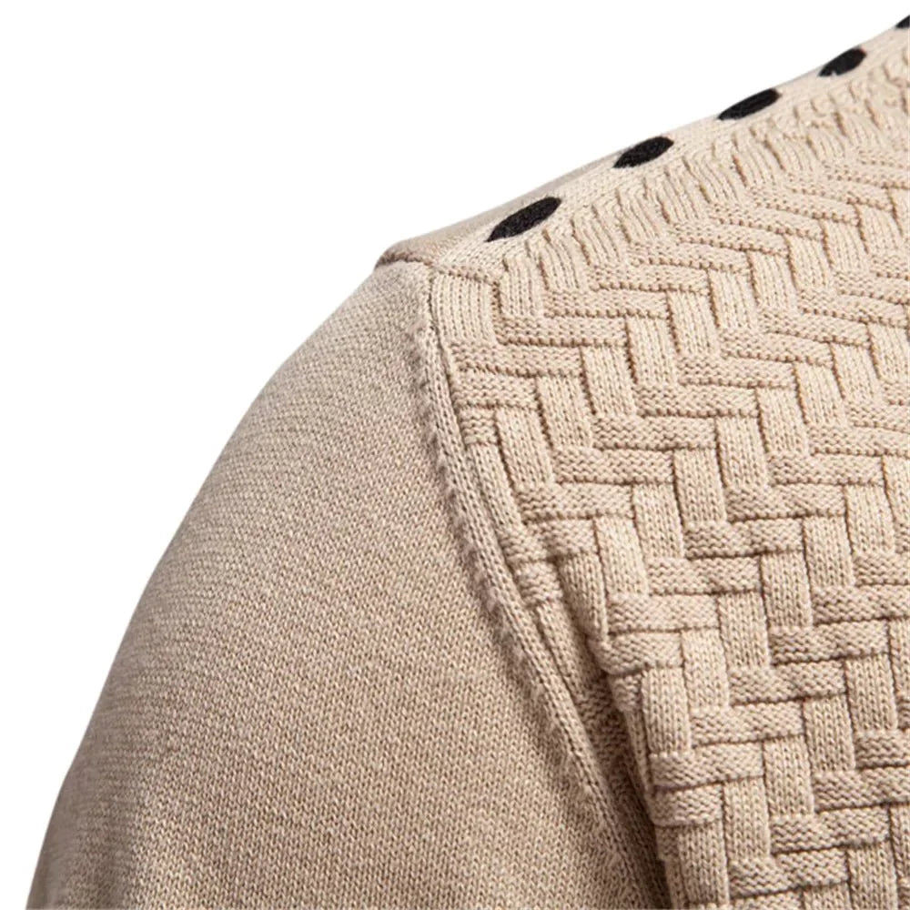 Men's Cardigan | Knit V-Neck Button Closure Long Sleeve