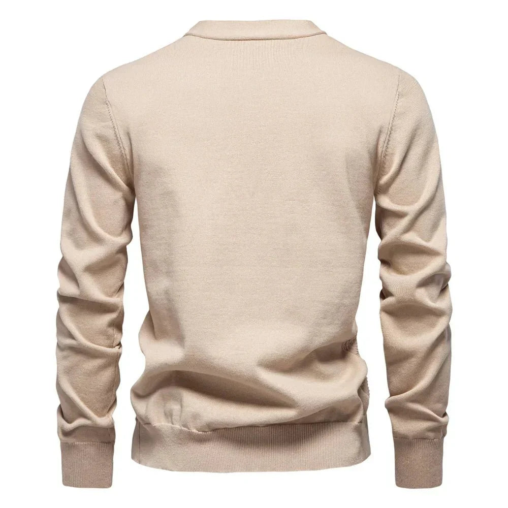 Men's Cardigan | Knit V-Neck Button Closure Long Sleeve