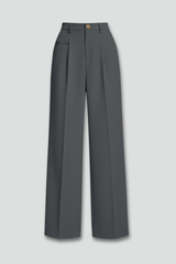 Women's Palazzo Pants | Wide Leg Front Pleats Back Pockets