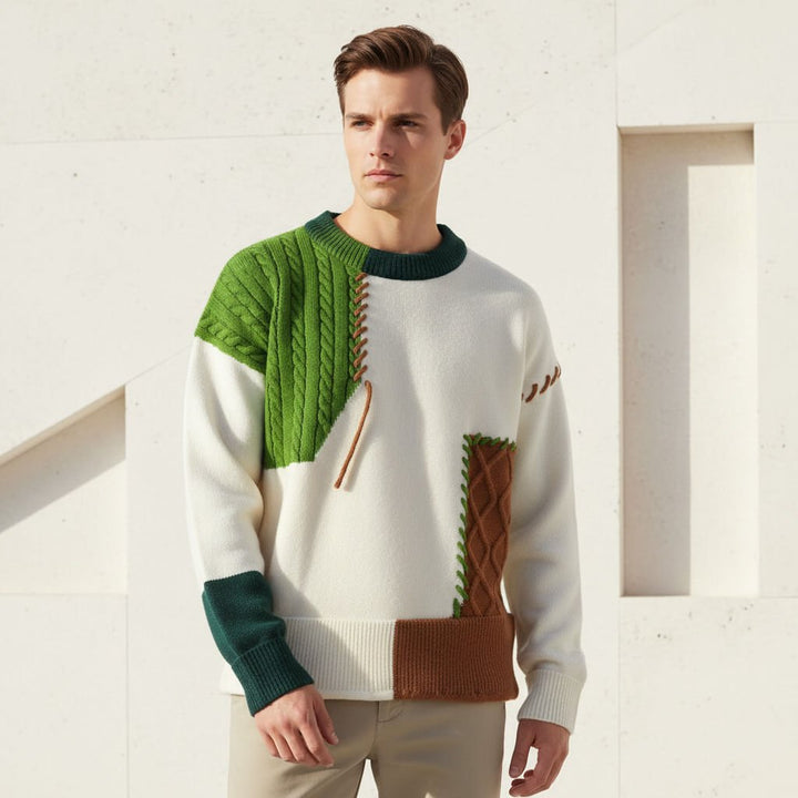 Blake Patch Knit Sweater - York Miller