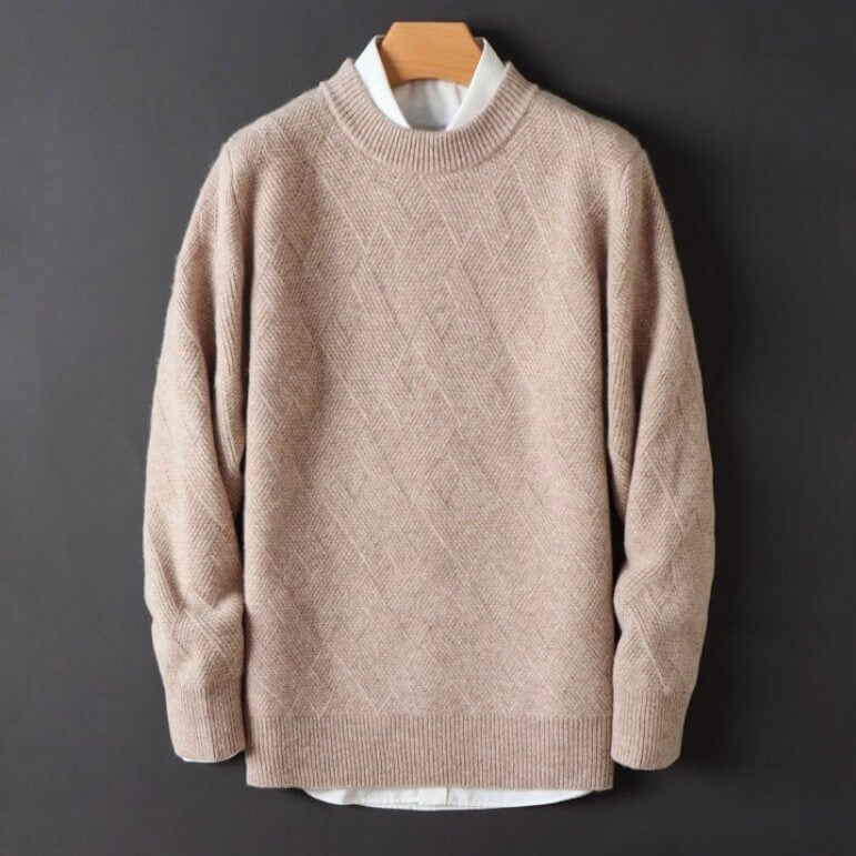 Giovanni Jacquard Cashmere Sweater - York Miller