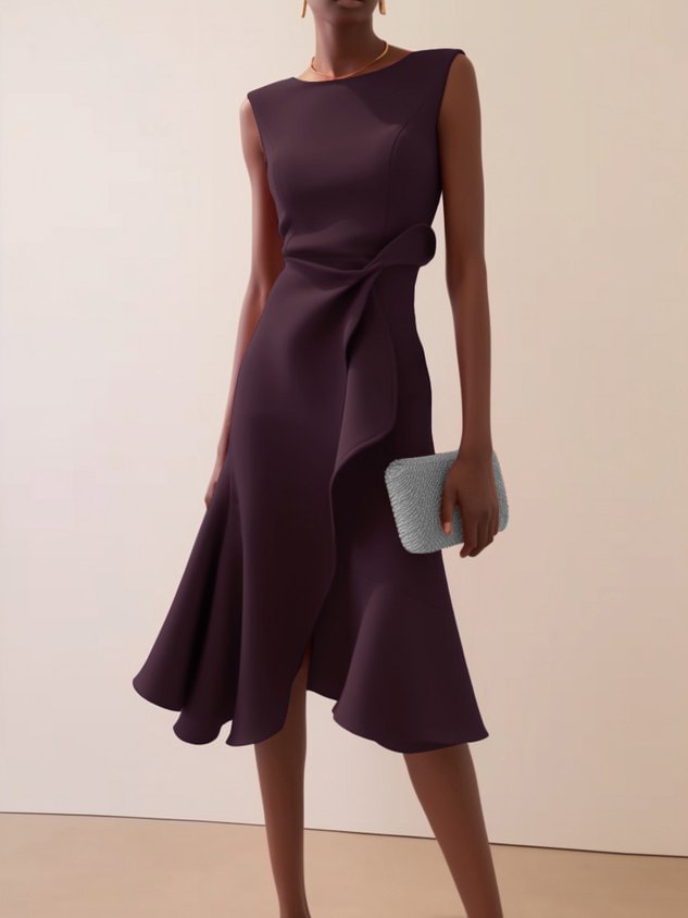 Red Round-Neck Women&