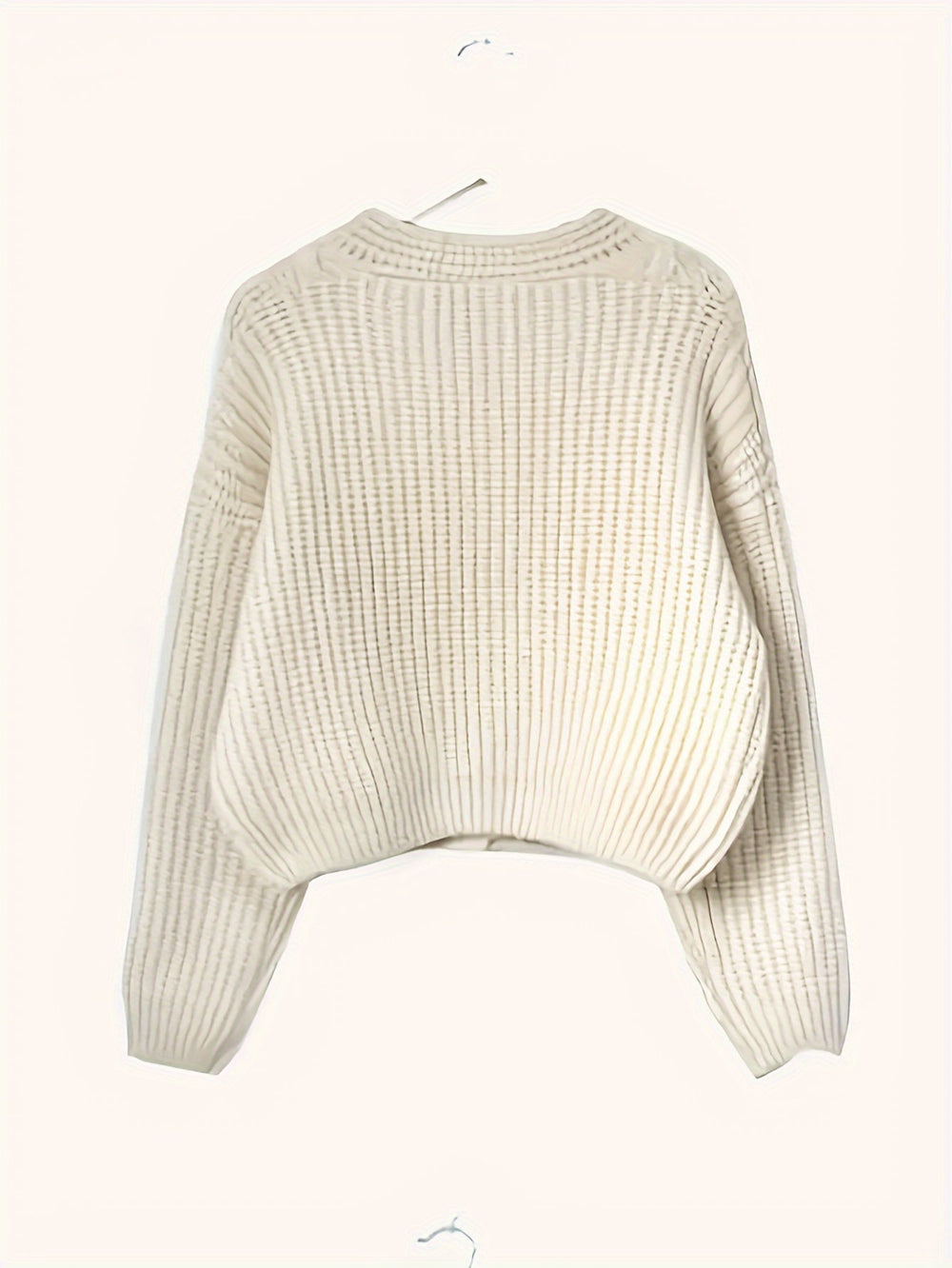 Women's Cardigan | Cable Knit Button Front Long Sleeve Relaxed Fit