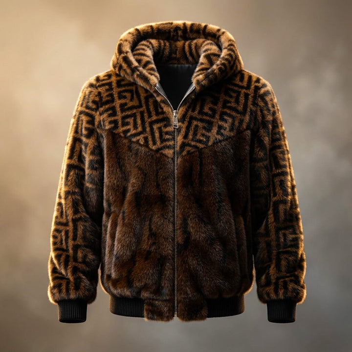 Sterling Prestige Hooded Fur Jacket - York Miller