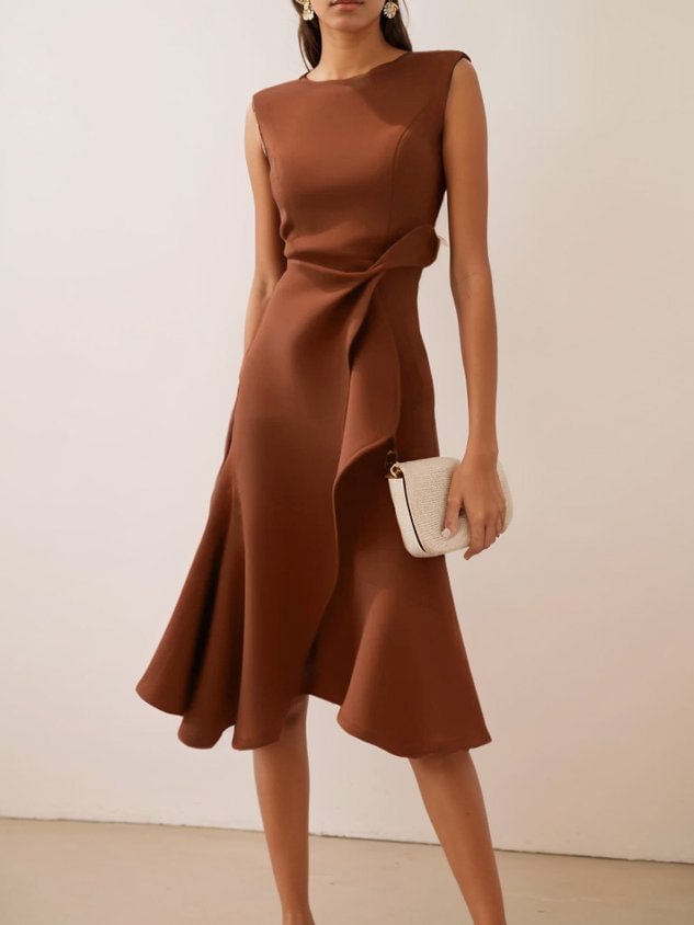 Red Round-Neck Women&