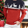 Men's Christmas Sweater | Crew Neck Knit Reindeer Print