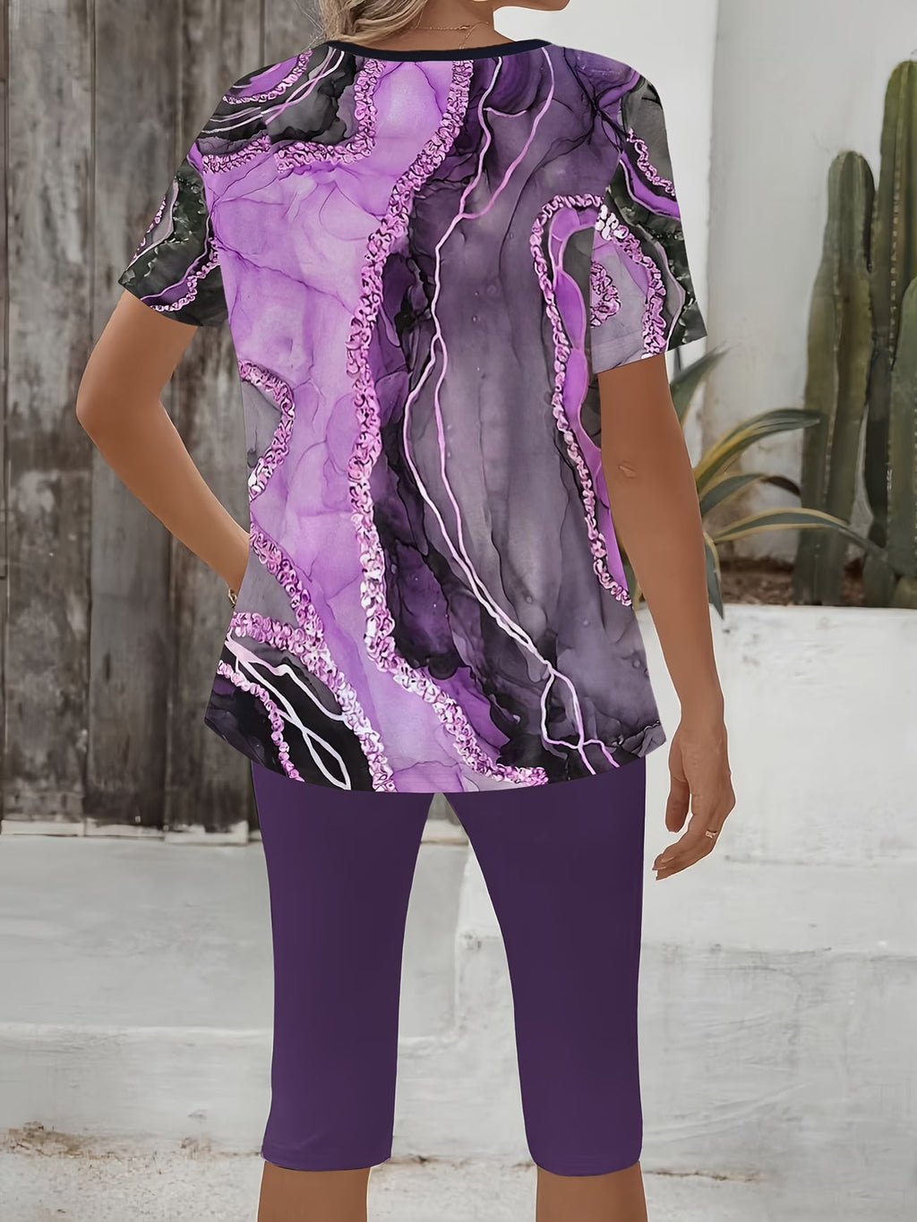 Luna™ | Printed Two-Piece Stretch Set