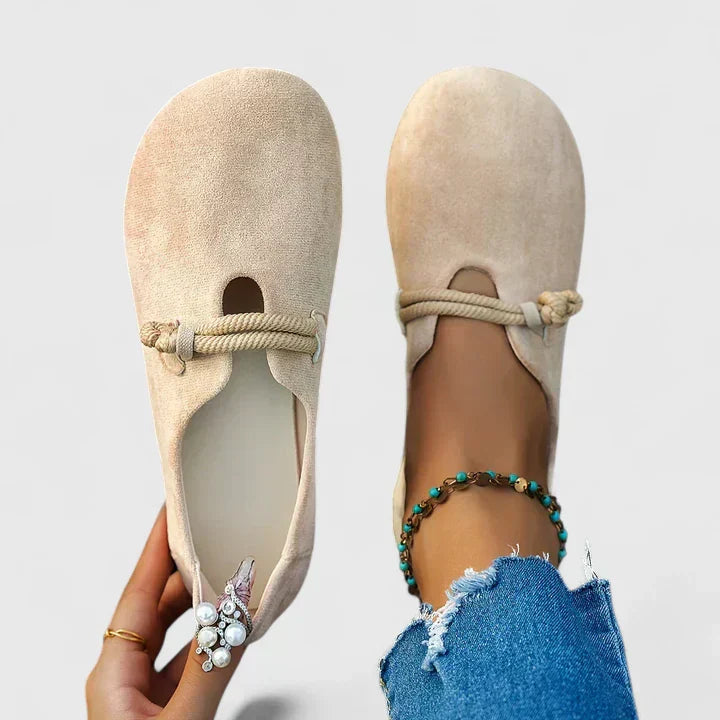 Women's Loafers | Round Toe Slip-On Suede Elastic Strap