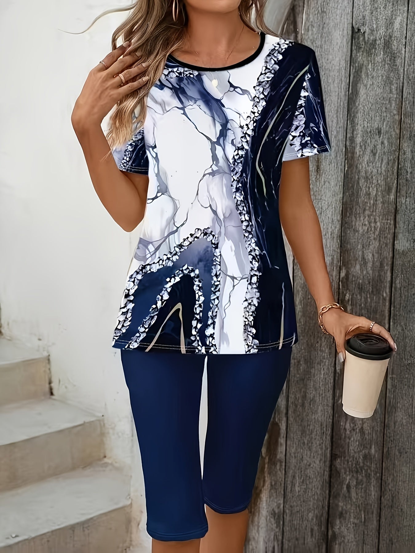 Luna™ | Printed Two-Piece Stretch Set