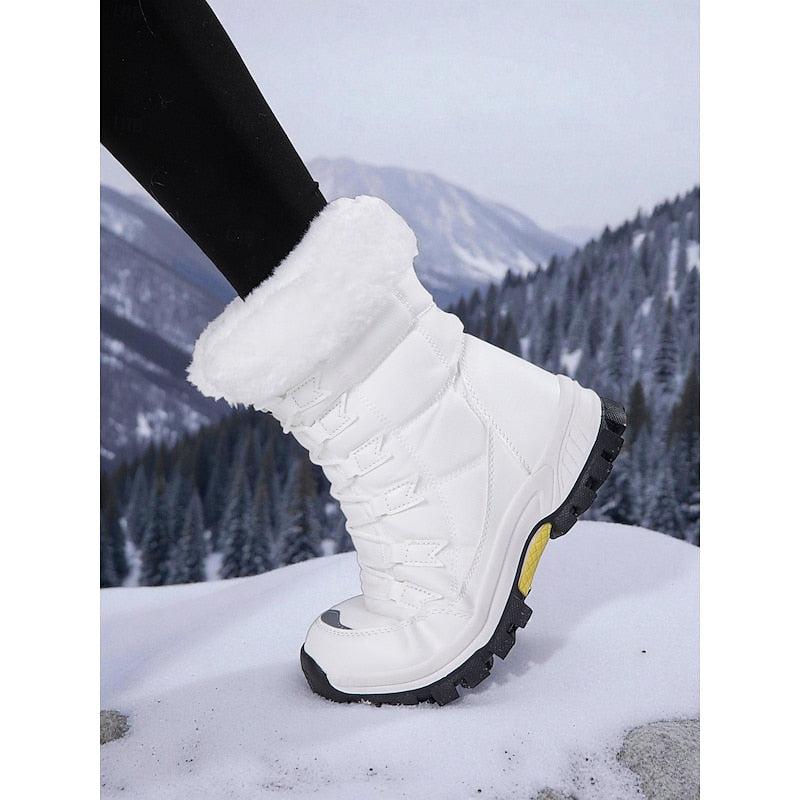 Women's Waterproof Boots | Lace-Up Ankle Faux Fur Lined