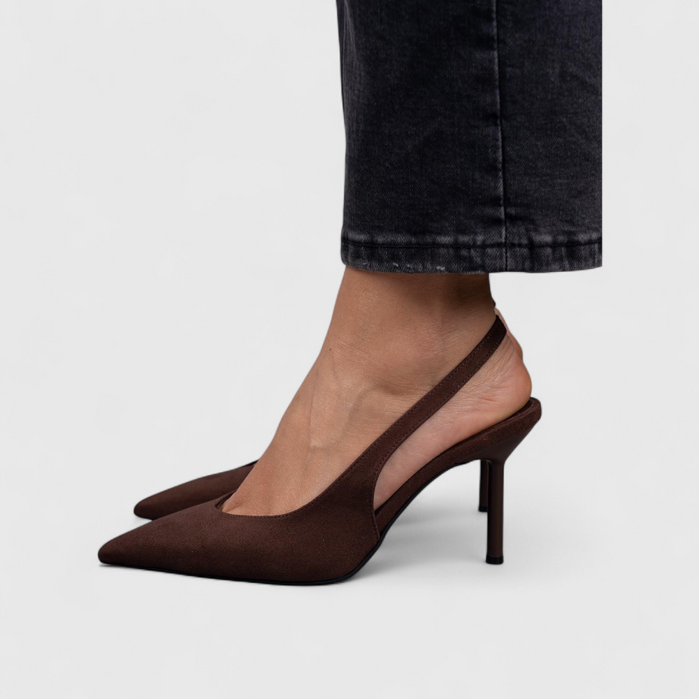 Heels For Women | Pointed Toe Slingback Stiletto Suede