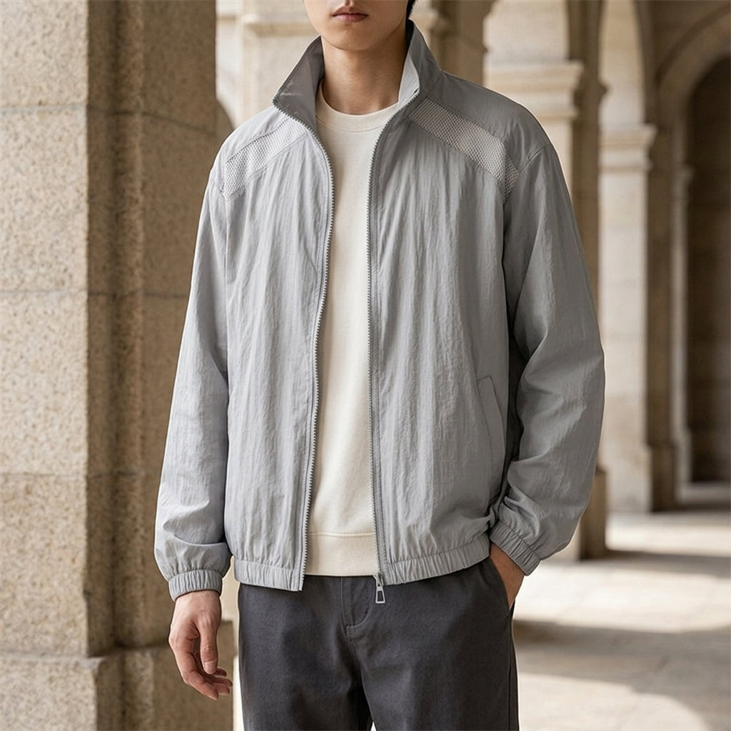 Valencia Mesh Panel Jacket - Gray