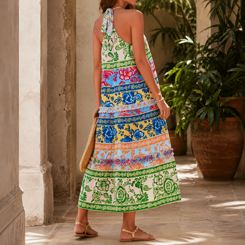 Sonia Tiered Maxi Dress - Lead Alternate View
