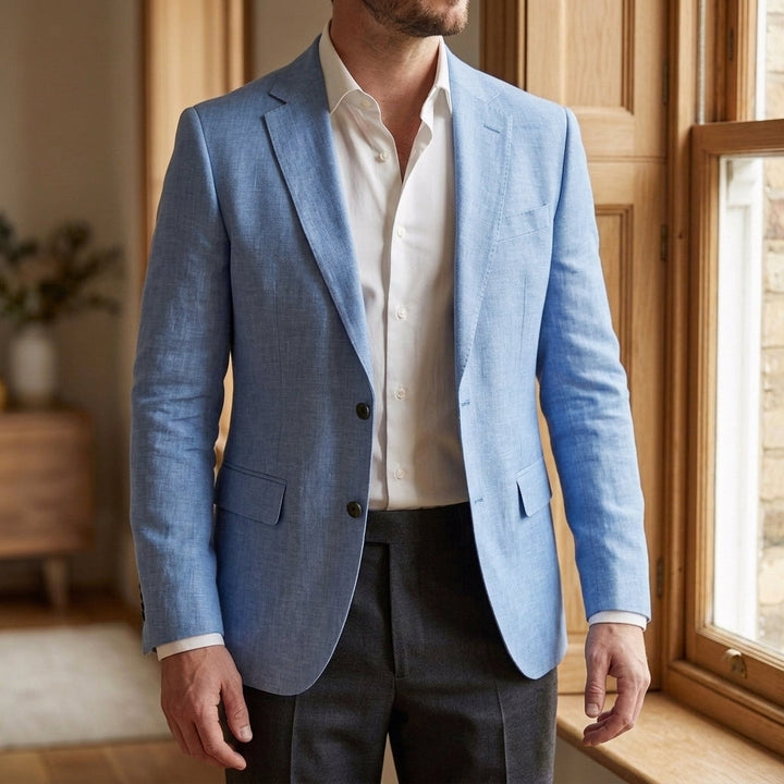 Wilder Linen Jacket - Blue